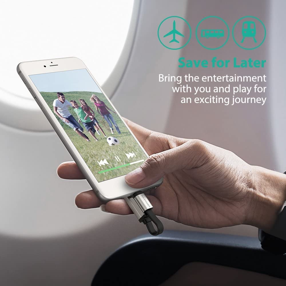 RAVPower RP-IM013 iPhone Flash Drive 64GB MFI - Silver