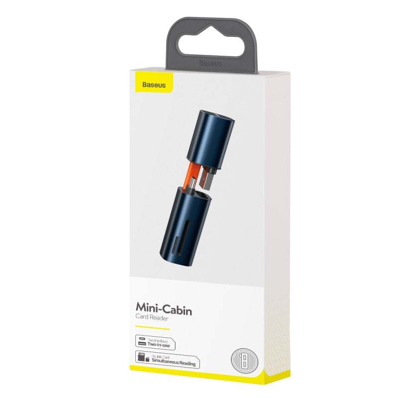 Baseus Mini Cabin Mobile/Computer Card Reader Blue