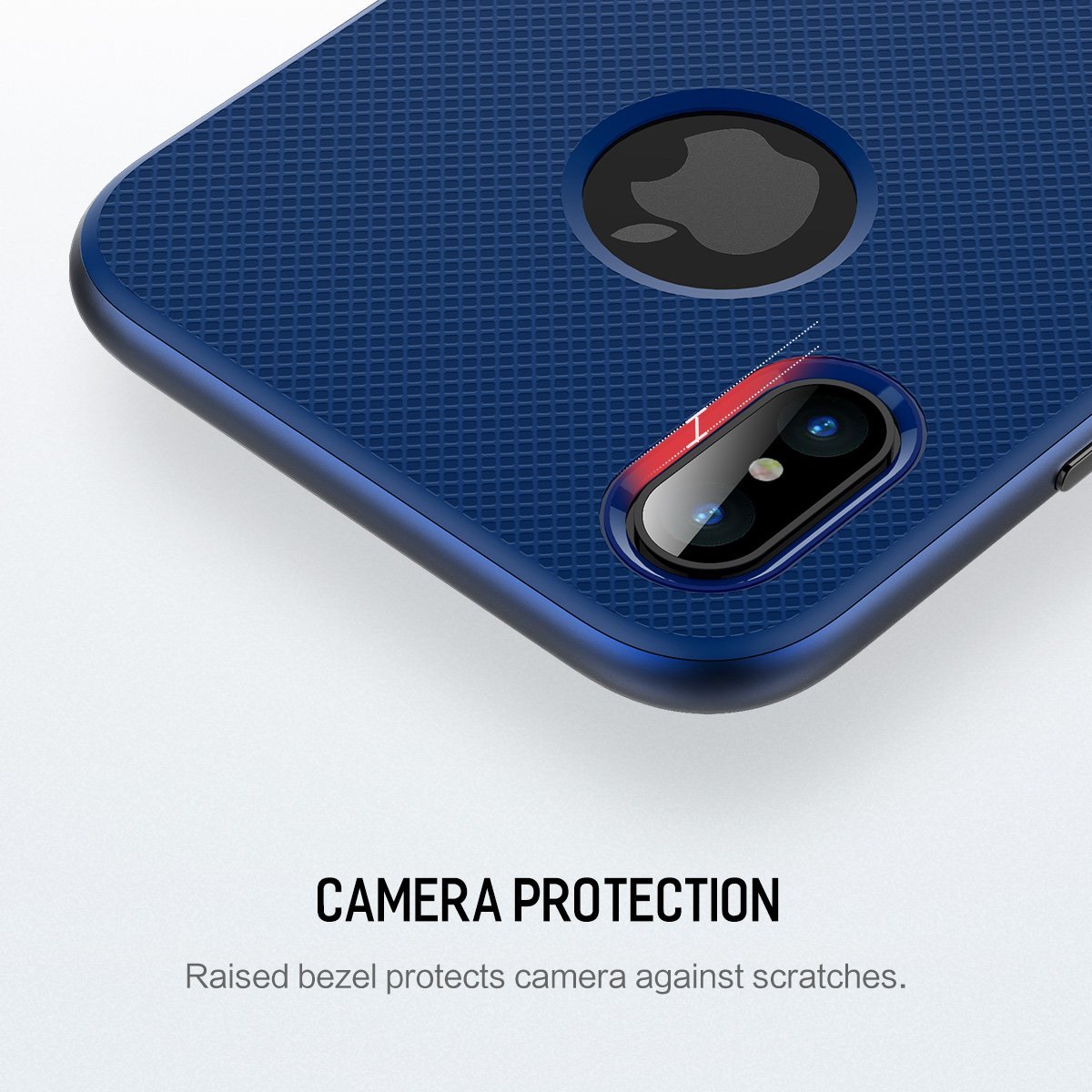 Royce Series By Rock Dual Layer Thin &amp; Slim Shockproof Case for iPhone X - Blue