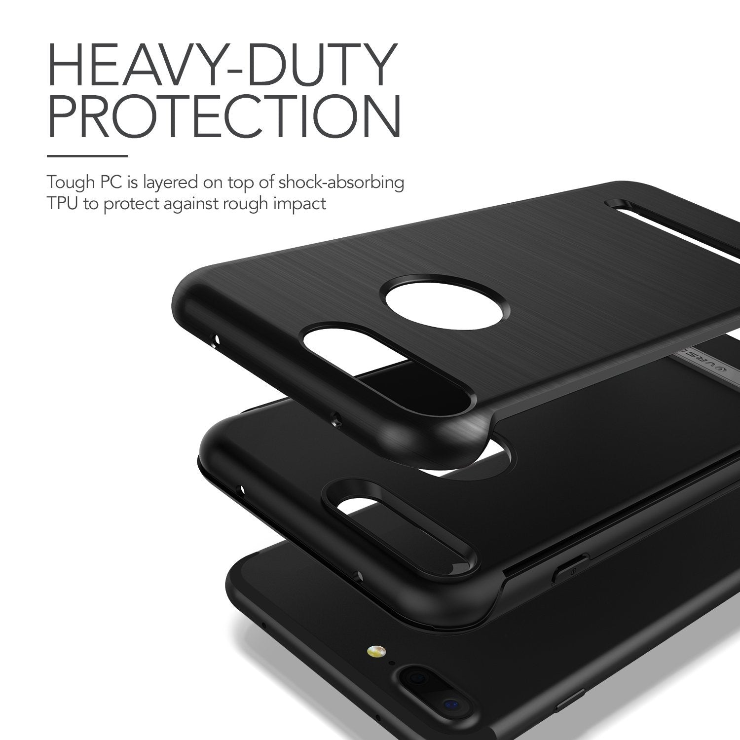 DUO Guard Series Original From VRS Design Anti-shocks Case For iPhone 7 Plus Black - Smartkoshk Stores