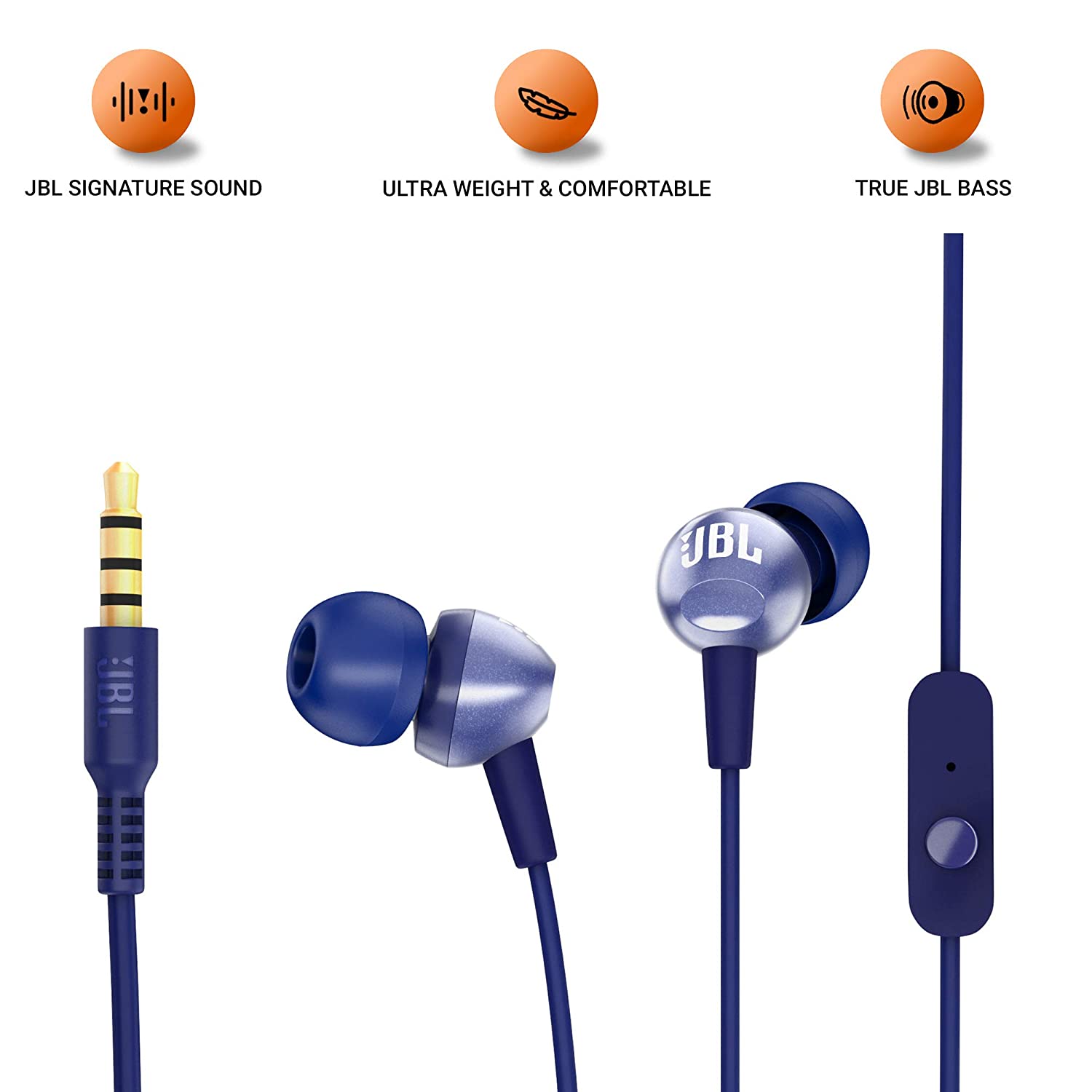 JBL C200SI - Wired Earphones With Mic - 3.5MM
