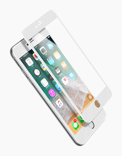 Baseus 5D All-screen Arc-surface Tempered Glass 0.3mm For iP7P | 8P White