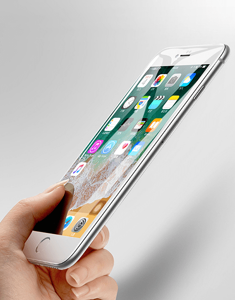 Baseus 5D All-screen Arc-surface Tempered Glass 0.3mm For iP7P | 8P White