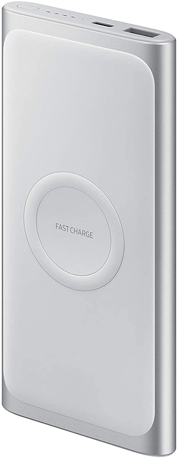 Samsung 2-in-1 Fast Wireless Charger and Power Bank 10,000mAh, Silver