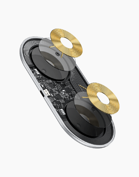 Baseus Simple 2in1 Wireless Charger Pro Edition For Phones+Pod 15W - White