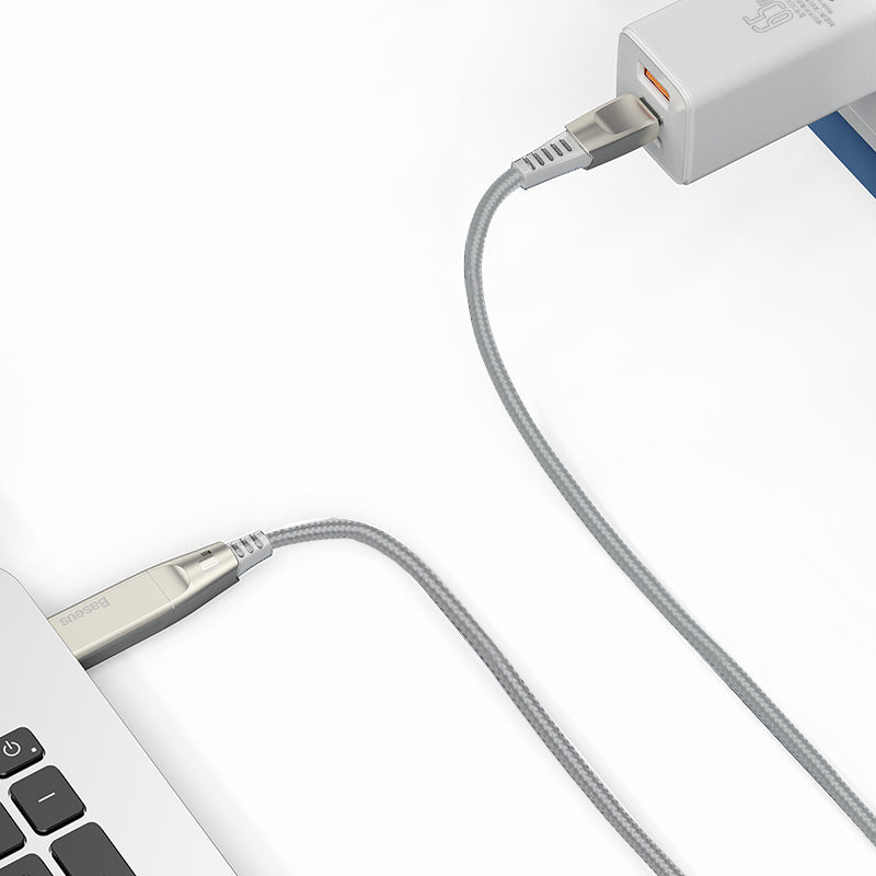 Baseus Flash Series 2 in 1 Cable Type-C to C+DC Square Head 100W 2m Gray,B0G