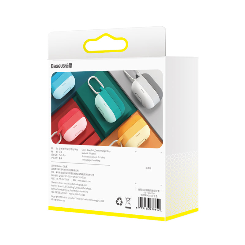 Baseus Cloud hook Silica Gel Protective Case For AirPods Pro Green
