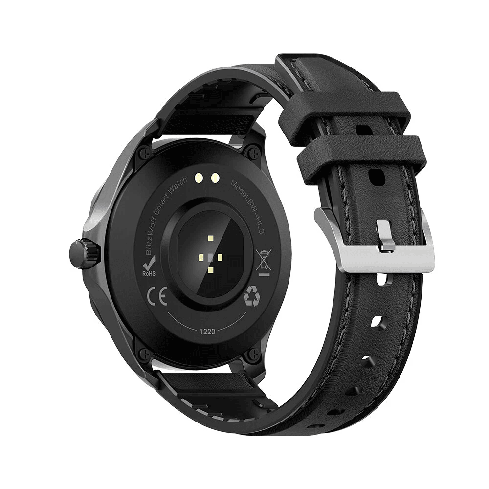 BlitzWolf® BW-HL3 SmartWatch1.3in Full Touch Health &amp; Fitness Tracker - Black