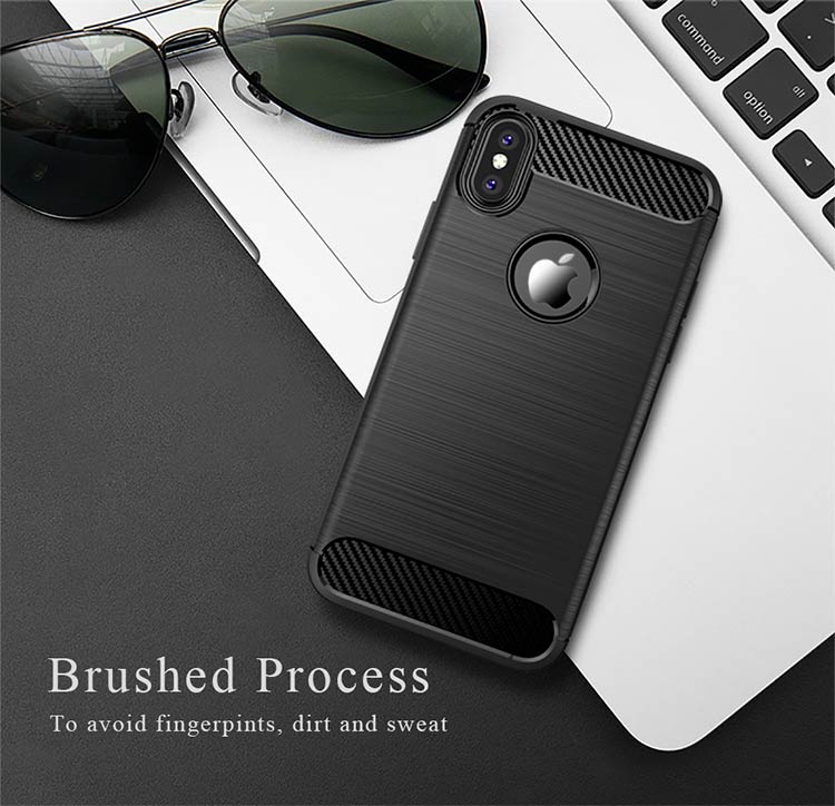 Armor By iPaky Flexible Slim Case Anti-fingerprint &amp; Anti-shocks For iPhone X – Black