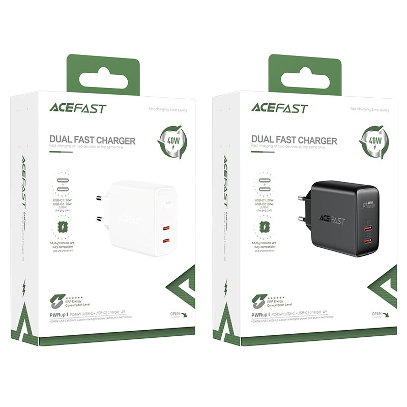 ACEFAST A9 PD40W(USB-C+USB-C) dual port charger