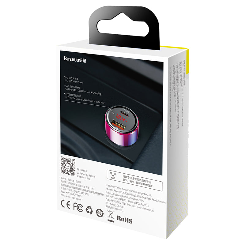 Baseus Magic Series PPS digital display (Type-c PD+QC) 45W Mix Color