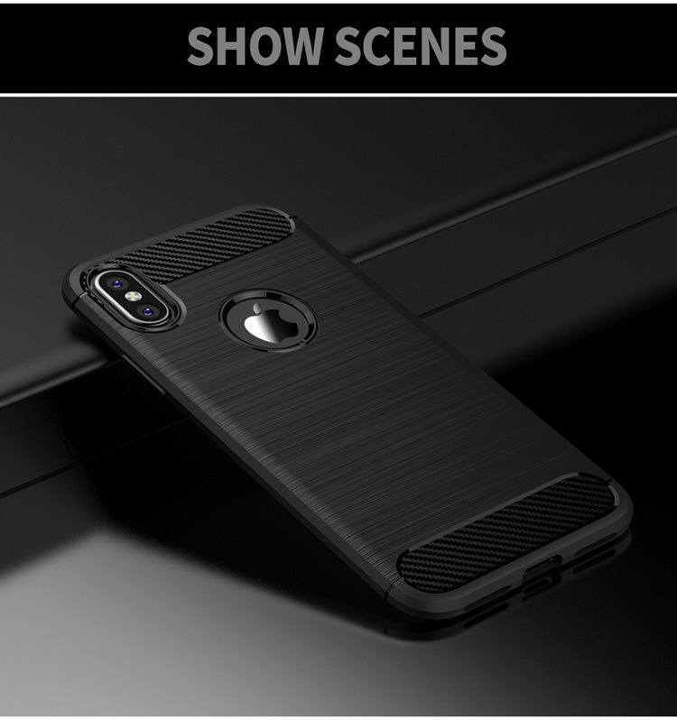 Armor By iPaky Flexible Slim Case Anti-fingerprint &amp; Anti-shocks For iPhone X – Black