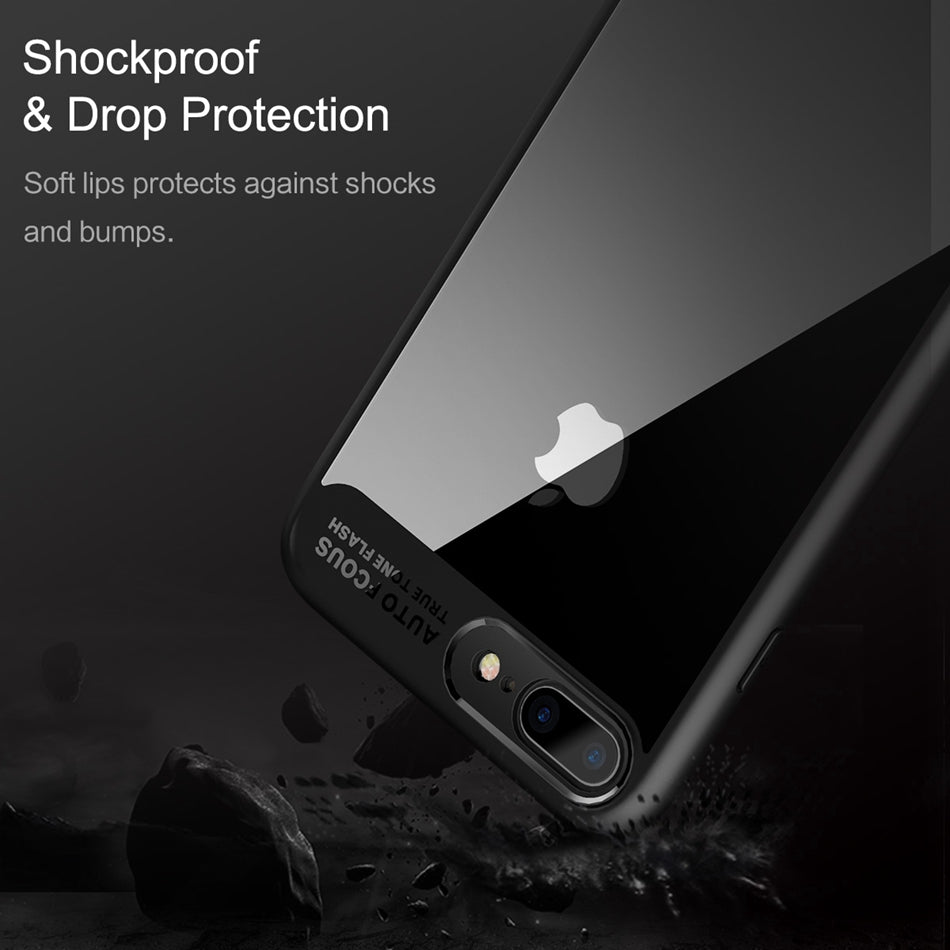 Clarity Series Original By Rock Transparent Slim Case For iPhone 8P | 7P - Black