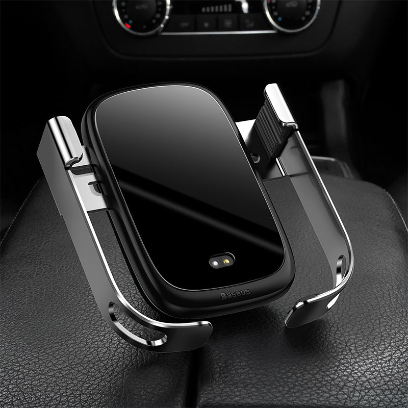 Baseus Rock-solid Electric Holder Fast Wireless Charger 10W Silver