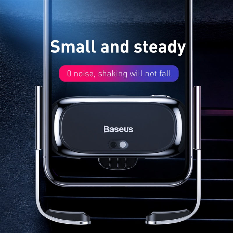 Baseus Mini Electric Car Holder With Sensor Silver