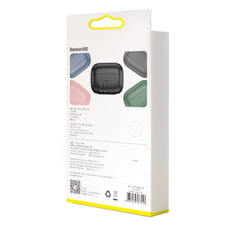 Baseus Shell Pattern Silica Gel Case For AirPods Pro Black