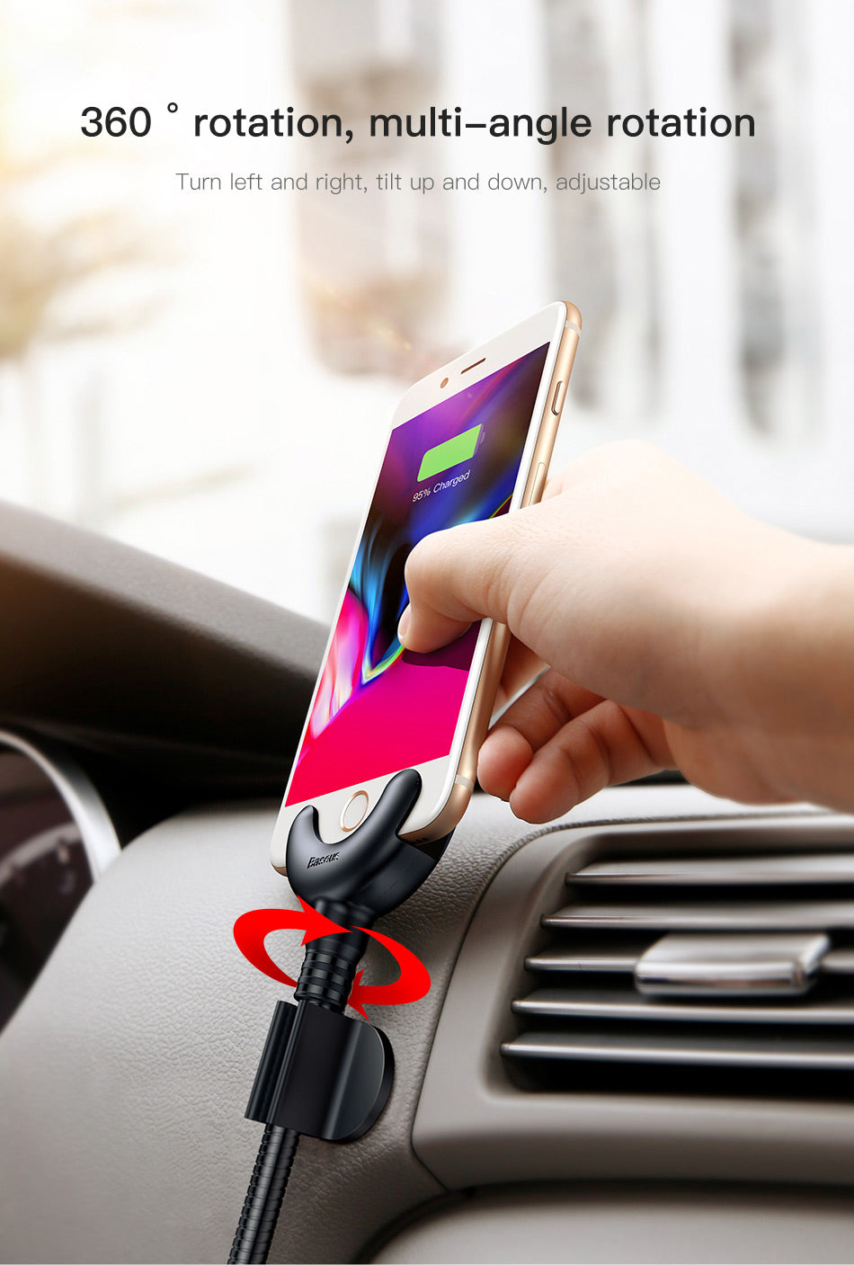 Baseus O-type Car Mount Cable For iPhone