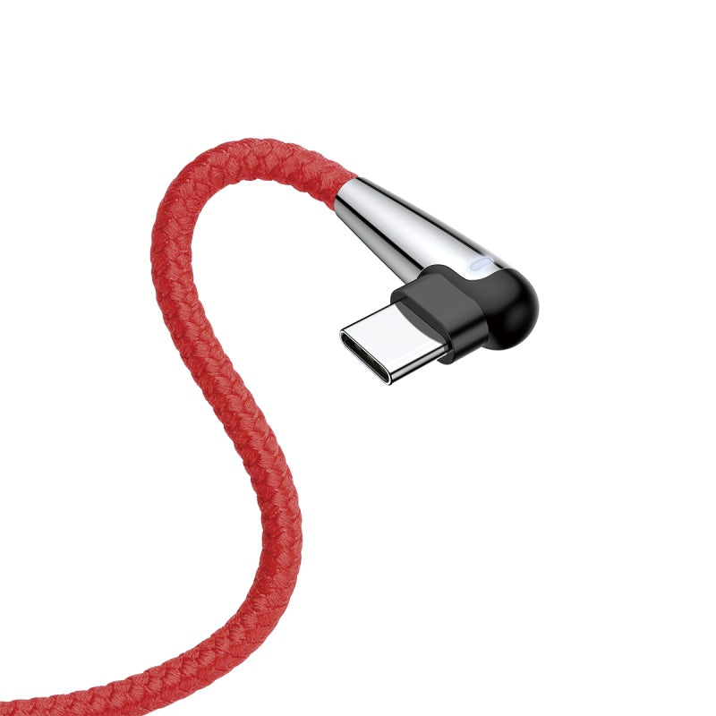 Baseus Sharp-Bird Type-C Cable With 90 Degree Bend, QC3.0 | Red