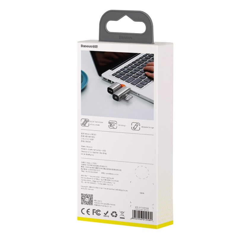 Baseus Mini Cabin Mobile/Computer Card Reader Gray