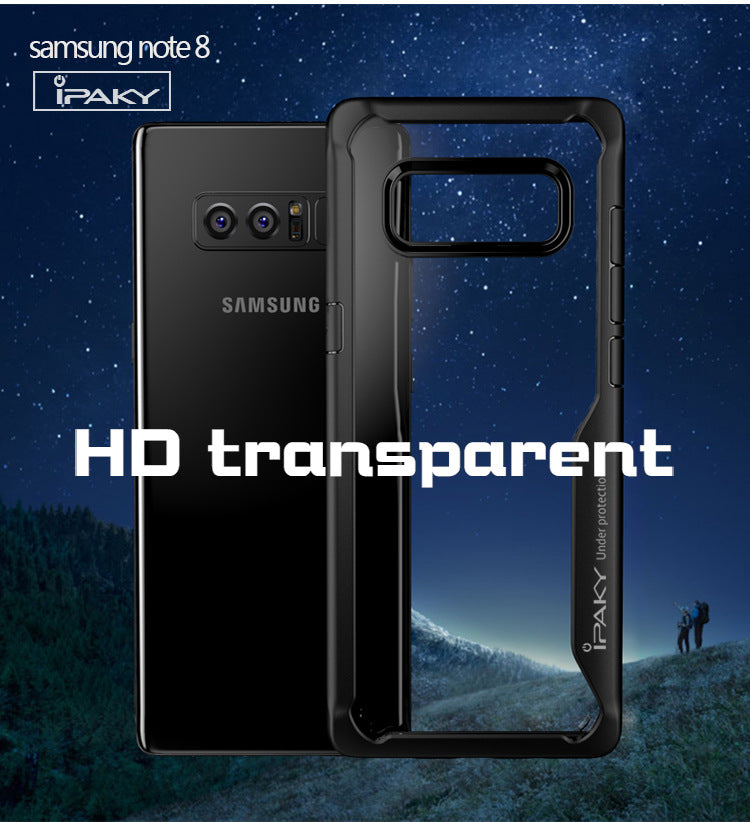 Bumper TPU By iPaky Transparent Protective Case For Note 8 - Black
