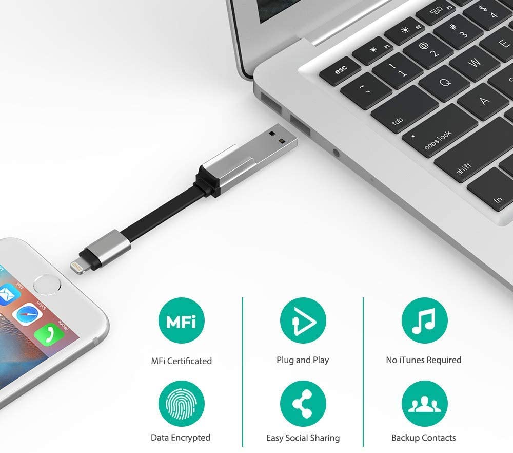 RAVPower RP-IM013 iPhone Flash Drive 64GB MFI - Silver