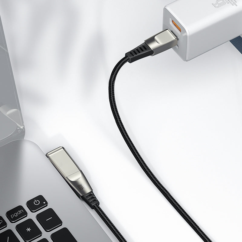 Baseus Flash Series 2 in 1 Cable Type-C to C+DC Round Head 100W 2m Black