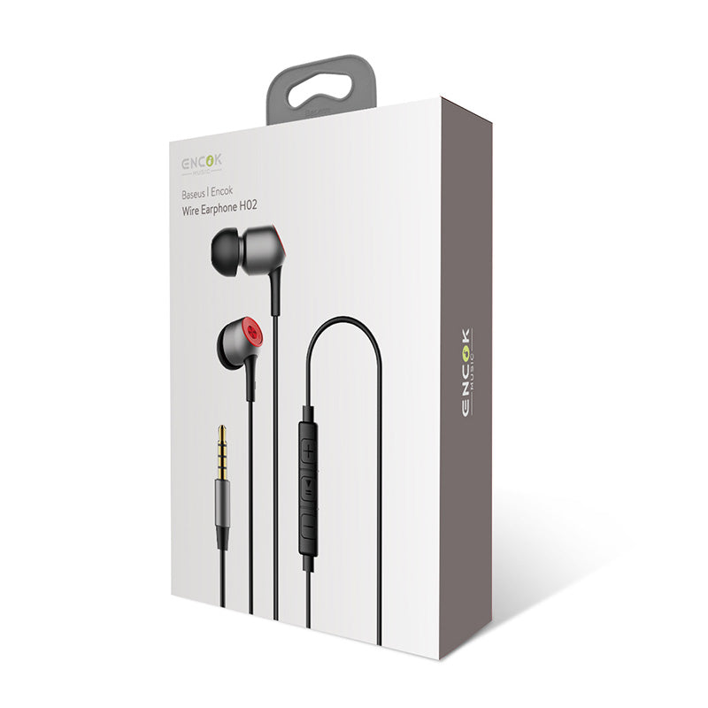 H02 By Baseus Professional Wired Earphone Metal Heavy Bass High fidelity Sound