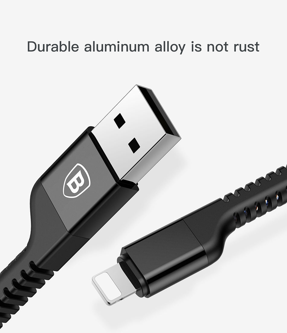 Confidant By Baseus Anti-break lightning Cable For iPhone/iPad 1.5Meter Black