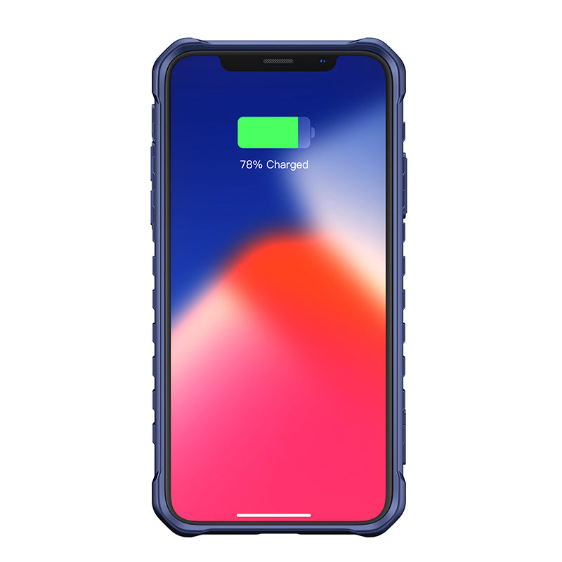 Blue Michelin من باسيوس iPhone Xs Max shockproof case by Smartkoshk with rugged protective design and precise cutouts.