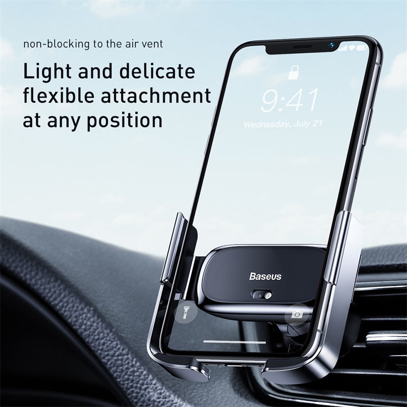 Baseus Mini Electric Car Holder With Sensor Silver