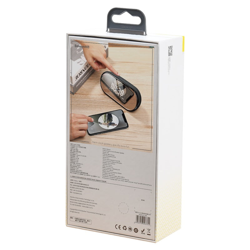 Baseus Encok E09 Wireless Speaker, Alarm, FM Radio Black