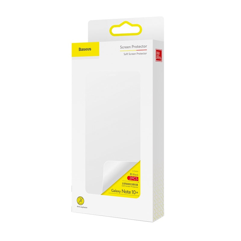 2pc Baseus 0.15mm Full-Screen Curved anti-explosion For Note 10+ Support Fingerprint