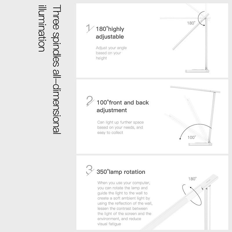 Baseus Lett Wireless Charging 10w folding desk Lamp White