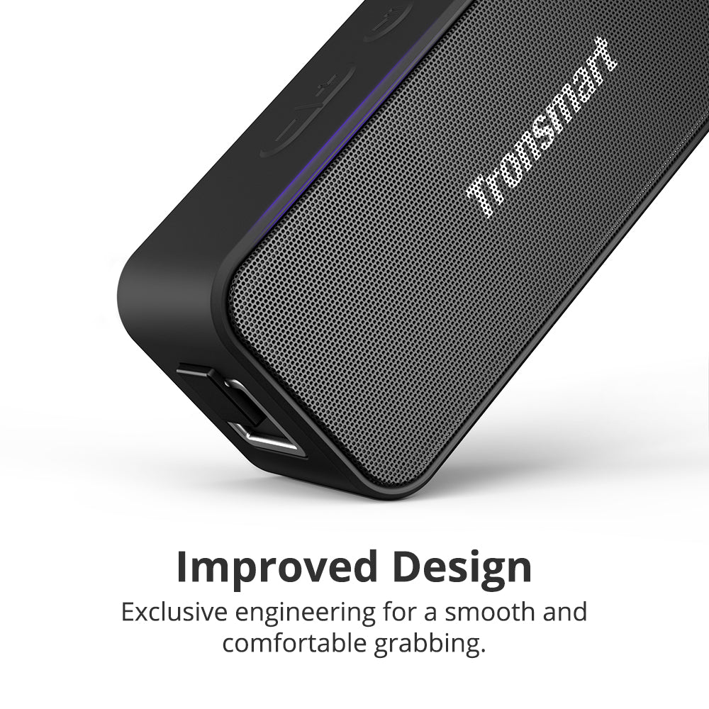 Tronsmart T2+ Deep Bass Portable Bluetooth Speaker, IPX7, 24h, BT5.0