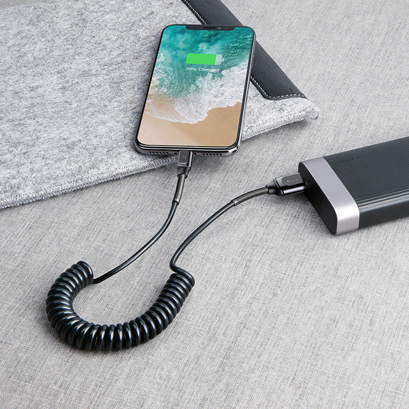 Spring By Baseus Flexible &amp; Space Saving Cable For iP 1.2m Black/Gray