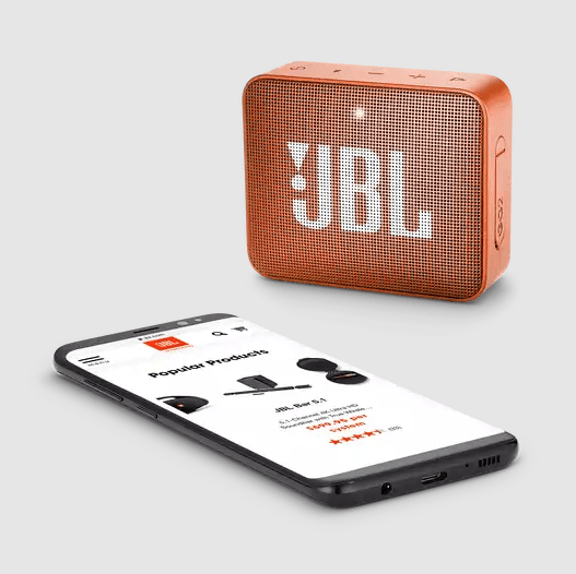 JBL GO2  5Hour Speakerphone IPX7 Water Resistant -Orange