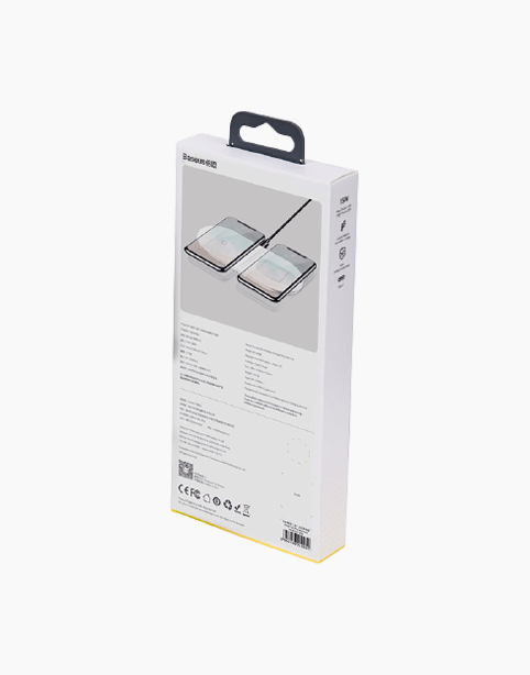 Baseus Simple 2in1 Wireless Charger Pro Edition For Phones+Pod 15W - White