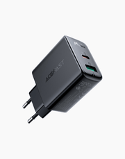 ACEFAST A5 PD32W dual port charger with USB-C and USB-A ports for fast charging devices.