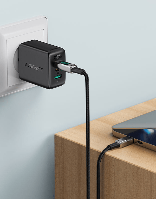 ACEFAST C6-03 USB-C to USB-C 100W zinc alloy digital display braided charging data cable