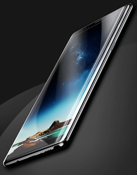 Arc-surface By Baseus 0.23mm Tempered Glass For Note 8 Black