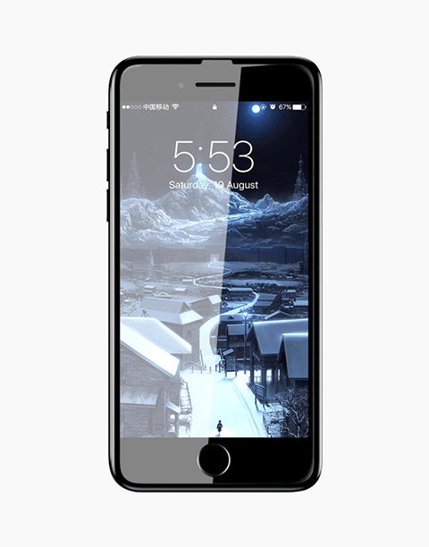 Arc-surface By Baseus 0.23mm Tempered Glass For iP6/iP7/iP8 Plus White