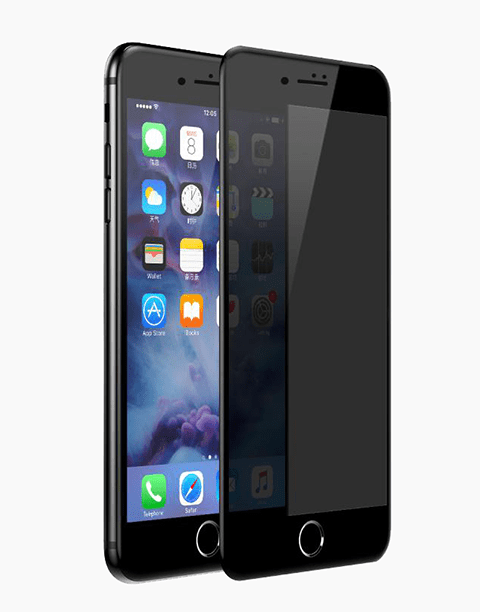 Arc-surface By Baseus 0.23mm Anti-peeping Tempered Glass For iP7/iP8 Plus Black