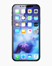 Baseus Arc-surface anti-peeping tempered glass screen protector for iPhone X in black, showing the sleek design and privacy feature.
