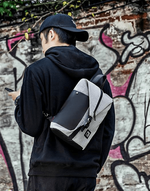 ARCTIC HUNTER XB00061- Crossbody Waterproof Men Chest Bag Gray