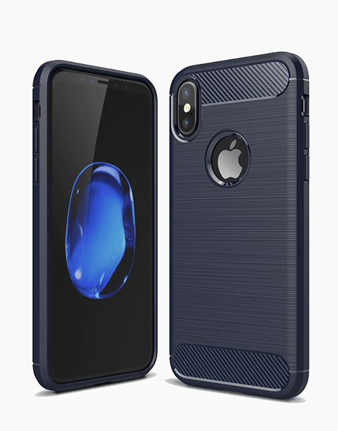 Armor By iPaky Flexible Slim Case Anti-fingerprint &amp; Anti-shocks For iPhone X – Navy