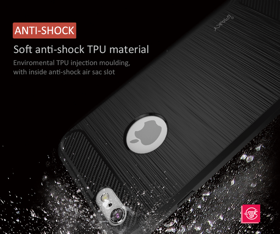 Armor By iPaky Flexible Slim Case Anti-fingerprint &amp; Anti-shocks For iPhone 6 Plus – Black