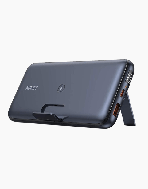 Aukey 20,000mAh Portable Wireless Power Bank, PD and QC3.0 - Black