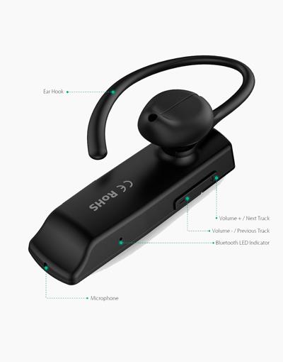 Aukey EP-B19 Wirelees Headest Black