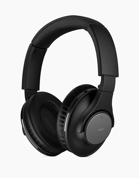 EP-B25 Bluetooth Headsets, Foldable Wireless Over Ear Headphones with 3.5mm Audio Jack From Aukey Black