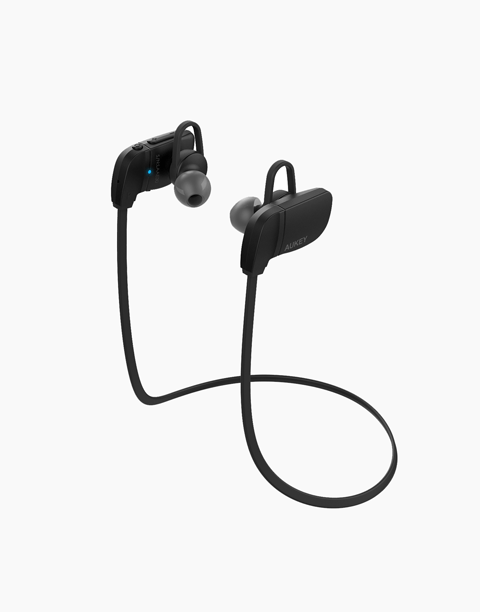 EP-B27 Bluetooth Headphones, Wireless Sport Earbuds with Built-in Remote & Microphone From Aukey Black